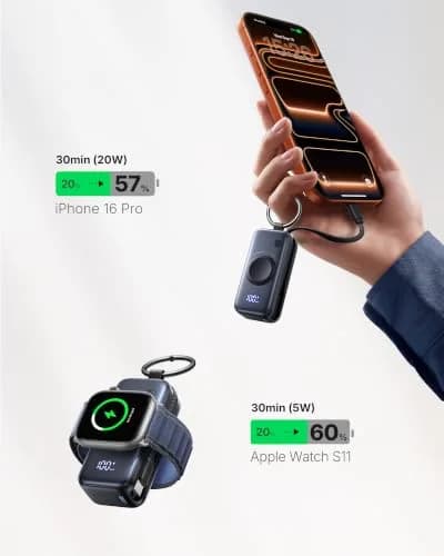 INIU SnapGo Portable Charger 5000mAh | Compact Power Bank for Apple Watch & iPhone thumbnail 5