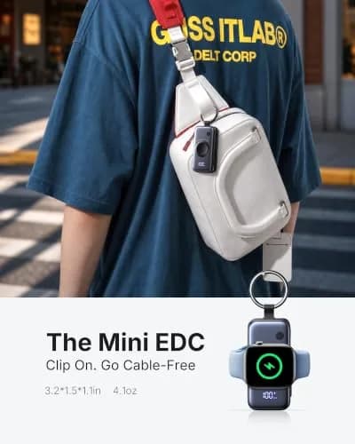 INIU SnapGo Portable Charger 5000mAh | Compact Power Bank for Apple Watch & iPhone thumbnail 2