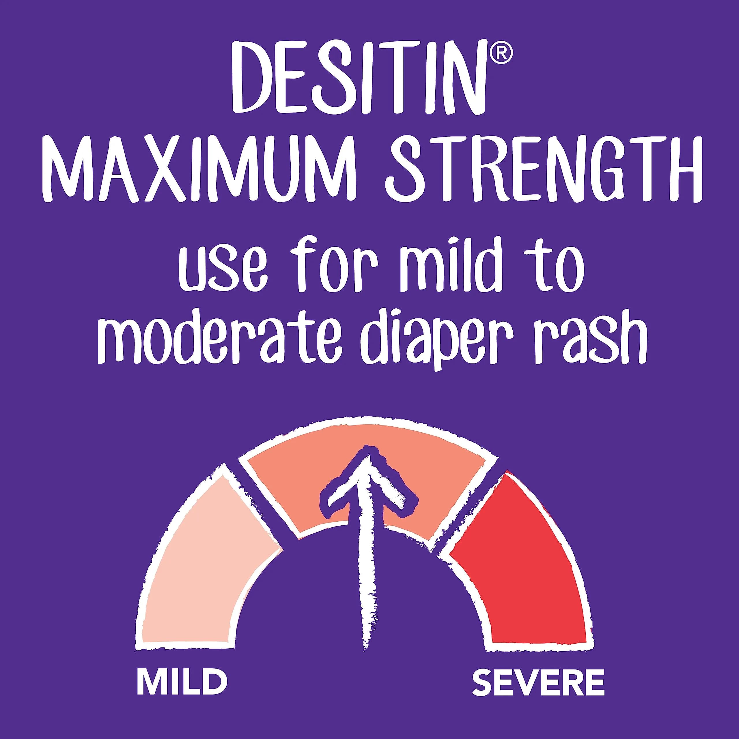 Desitin Maximum Strength Diaper Rash Cream 4.8 oz (Pack of 2) - Zinc Oxide Skin Protectant - view 3