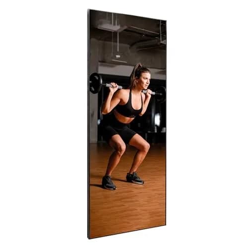 Fab Glass and Mirror Large Gym Mirror 54" x 30" | Unbreakable Nano Film Shatterproof Wall Mirror thumbnail 1