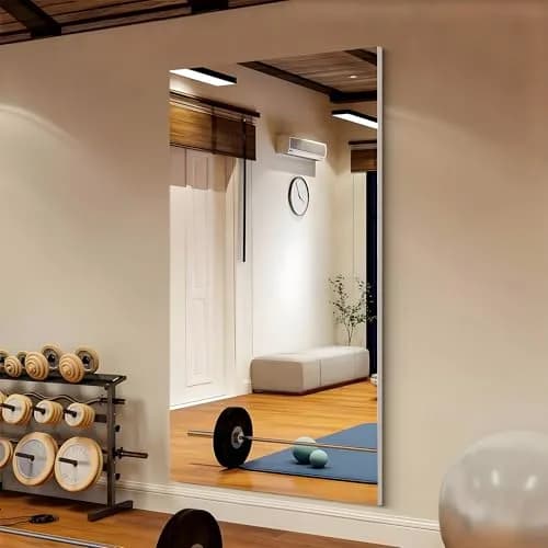Fab Glass and Mirror Large Gym Mirror 54" x 30" | Unbreakable Nano Film Shatterproof Wall Mirror thumbnail 9