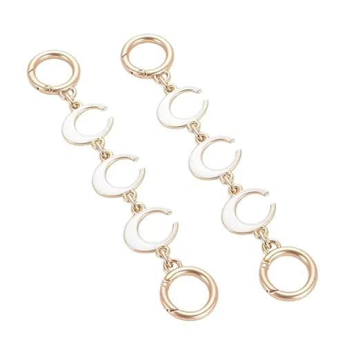 COICOIC Gold Moon Bag Strap Extender Chain 2 Pcs | Versatile Accessory for Handbags thumbnail 1