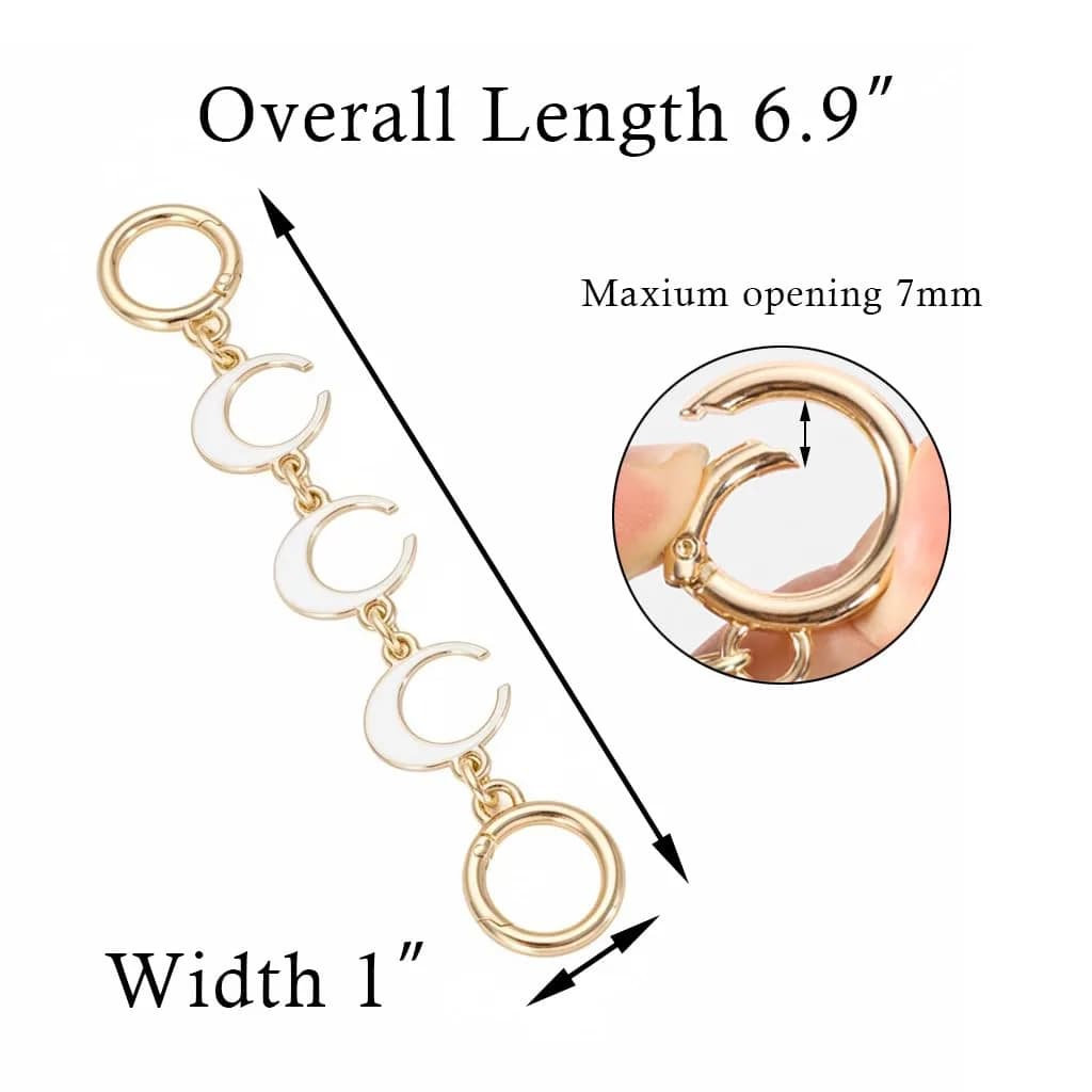 COICOIC White Moon Purse Strap Extender 12cm (4.7") - 2 Pcs Set - view 2