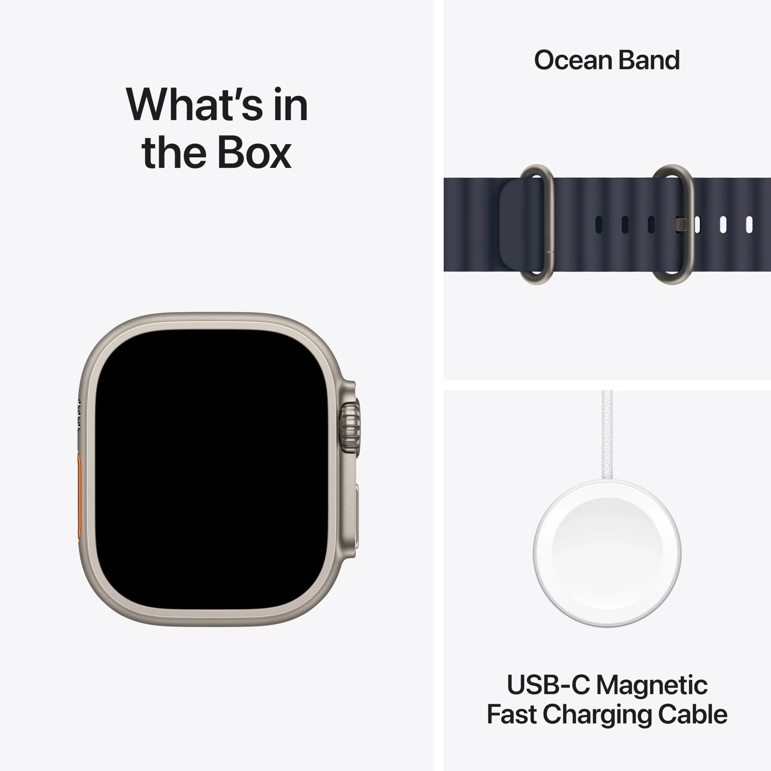 Apple Watch Ultra 2 [GPS + Cellular, 49mm] Natural Titanium Case with Navy Ocean Band, One Size | Advanced Sports & Adventure Smartwatch - view 6