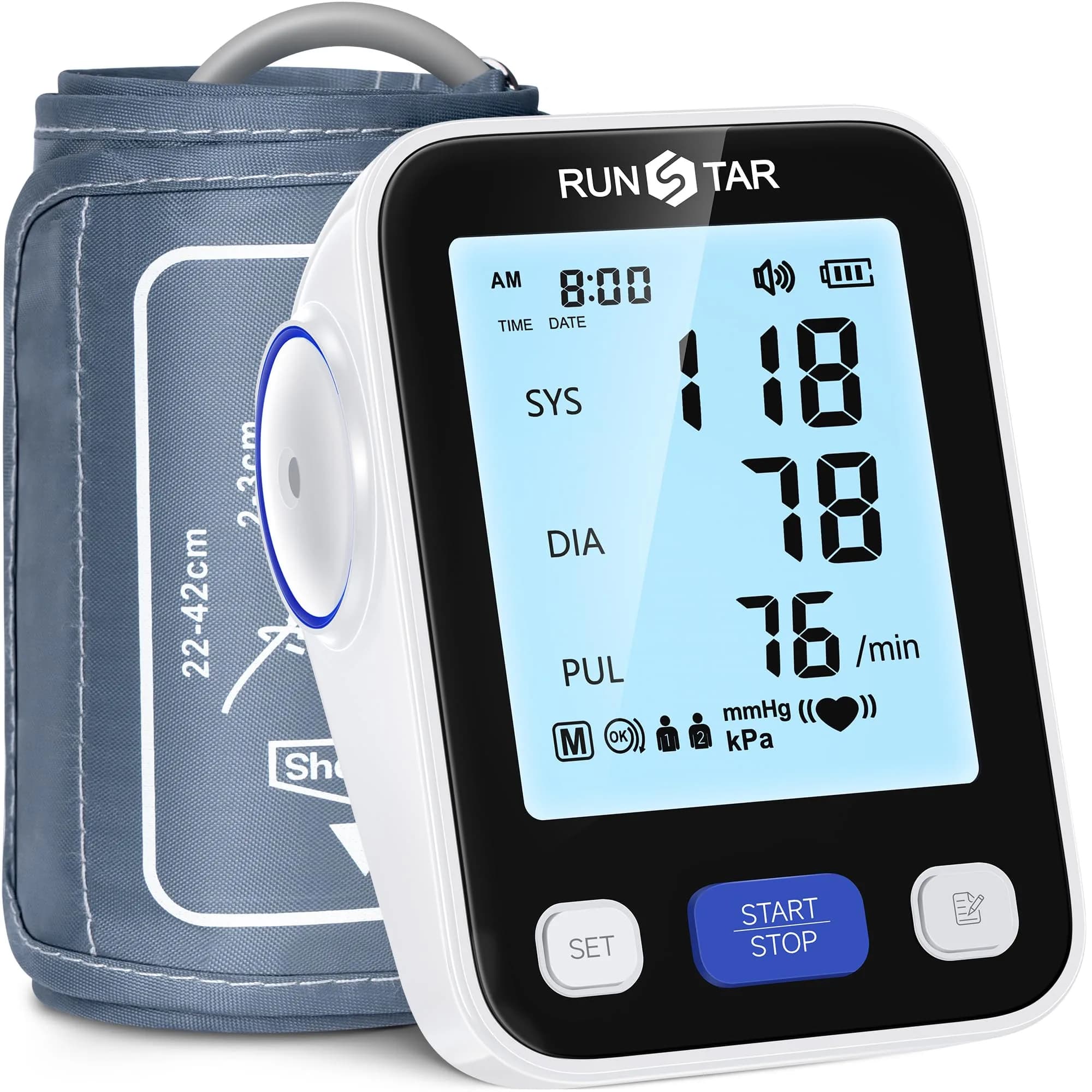 runstar Automatic Arm Blood Pressure Monitor with Wide Cuff (21.8cm - 41.9cm) | High Precision & Reliable Readings - main product image