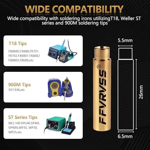FFVRVSS Heat Set Insert Tool Tips M2-M8 | Precision Brass Construction for 3D Printing thumbnail 4