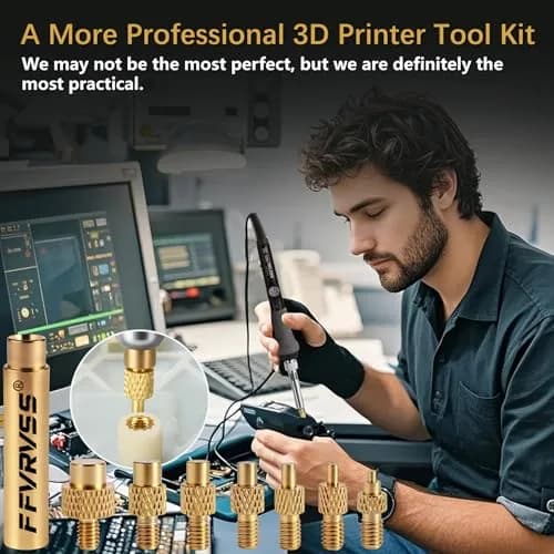 FFVRVSS Heat Set Insert Tool Tips M2-M8 | Precision Brass Construction for 3D Printing thumbnail 5