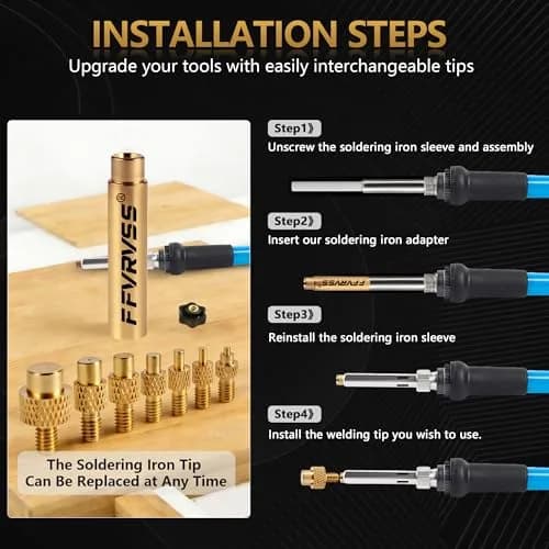FFVRVSS Heat Set Insert Tool Tips M2-M8 | Precision Brass Construction for 3D Printing thumbnail 3