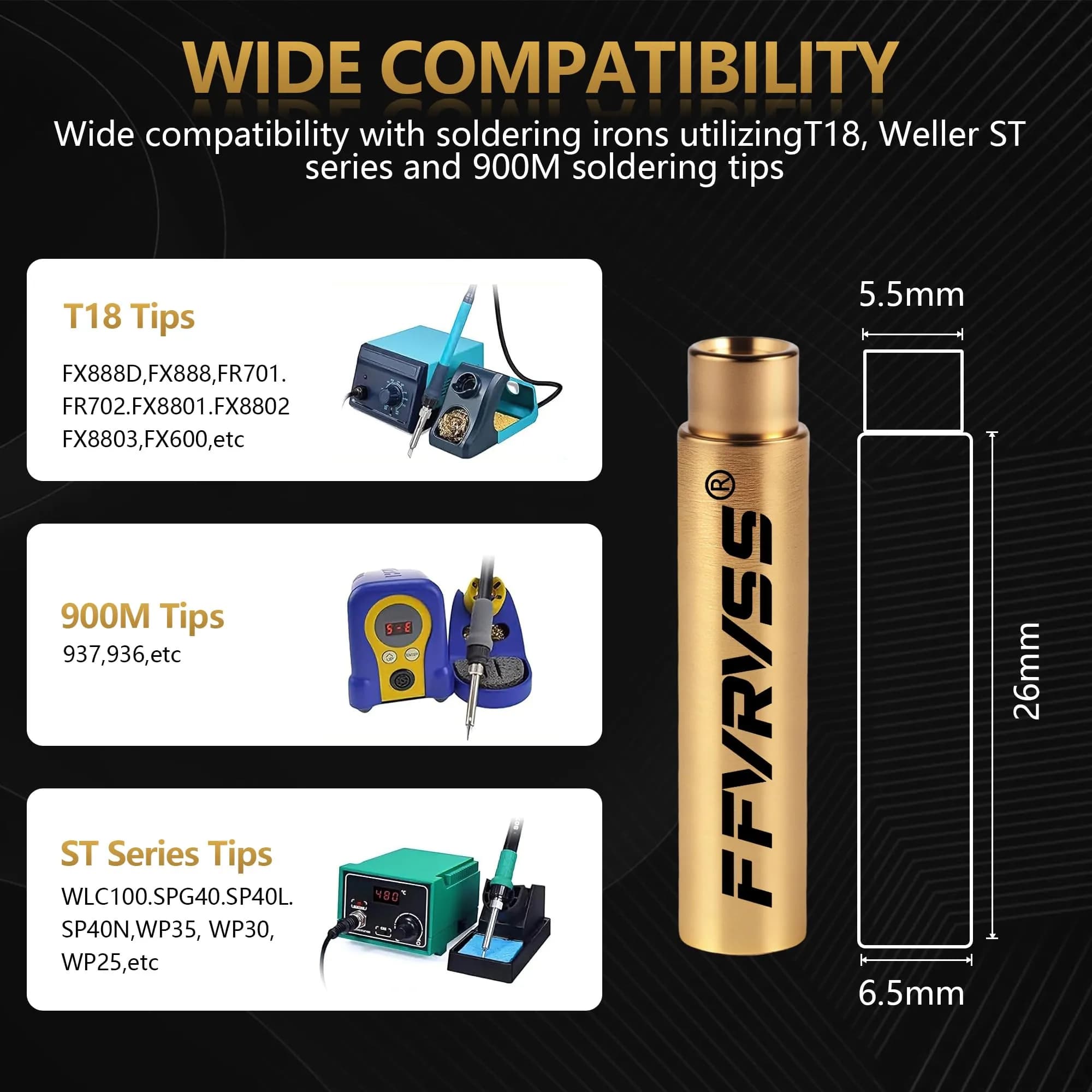 FFVRVSS Heat Set Insert Tool Tips M2-M8 | Precision Brass Construction for 3D Printing - view 4
