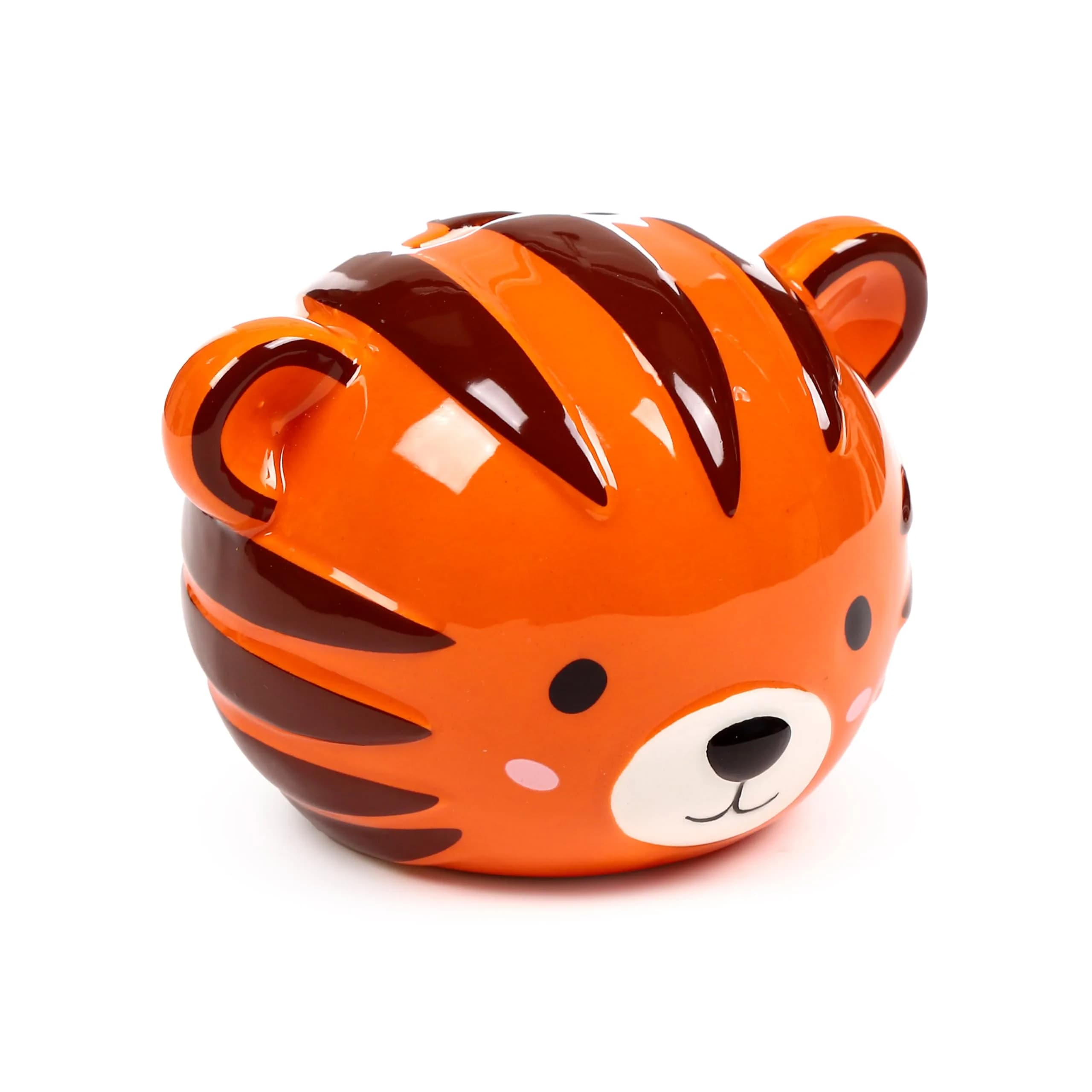 Puckator Kids Ceramic Money Box - Alfie The Tiger Cute Animals Hinged Money Box | Eye-Catching Animal Design for Kids