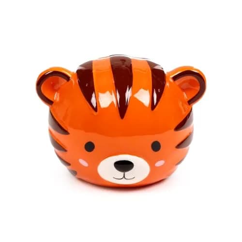 Puckator Kids Ceramic Money Box - Alfie The Tiger Cute Animals Hinged Money Box | Eye-Catching Animal Design for Kids thumbnail 5