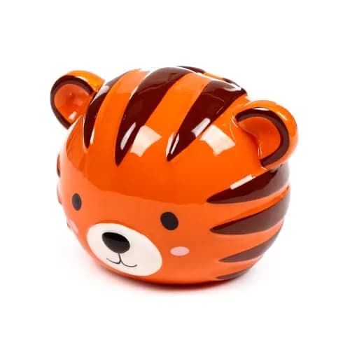 Puckator Kids Ceramic Money Box - Alfie The Tiger Cute Animals Hinged Money Box | Eye-Catching Animal Design for Kids thumbnail 6