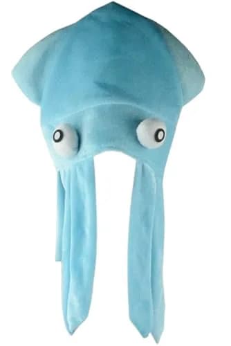 Kirei Sui Blue Octopus Plush Party Hat Costume | Adult Size 59cm (23.5 Inches) thumbnail 1
