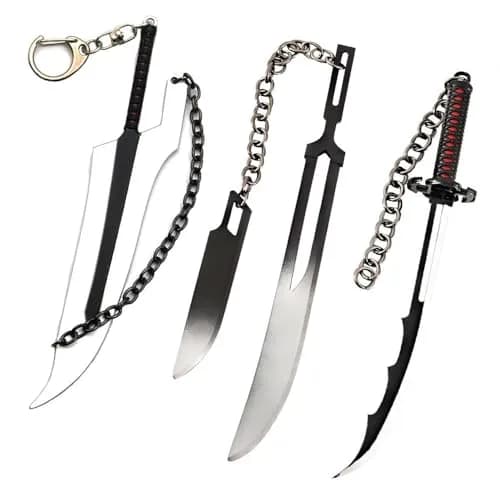 Kbtany Ichigo Bankai Zangetsu Charm Set 3pcs Metal Alloy | Anime Keychain thumbnail 1
