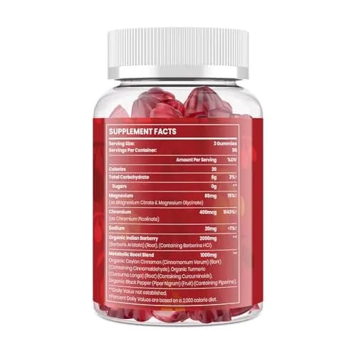 Vylarithonixa Berberine Supplement Gummies 2000 mg with Ceylon Cinnamon, 60 Count | Sugar-Free, Vegan, Absorption Boost thumbnail 8