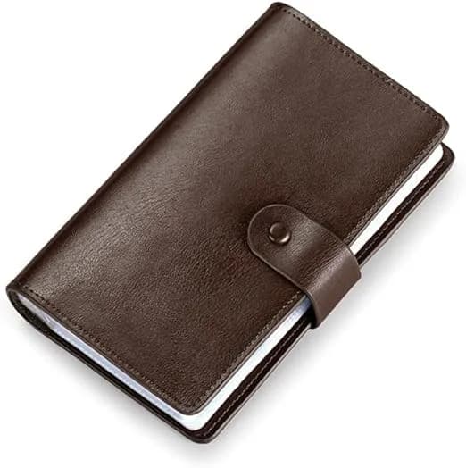 JERLA RFID Credit Card Holder Book, Leather Brown, 96 Card Slots for Business Cards & Credit Cards - main product image