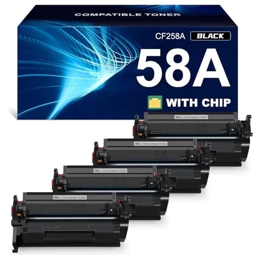ALLWORK 58A Toner Cartridge Black Compatible for HP 58A CF258A 58X M428fdw | High Page Yield, 4-Pack thumbnail 1
