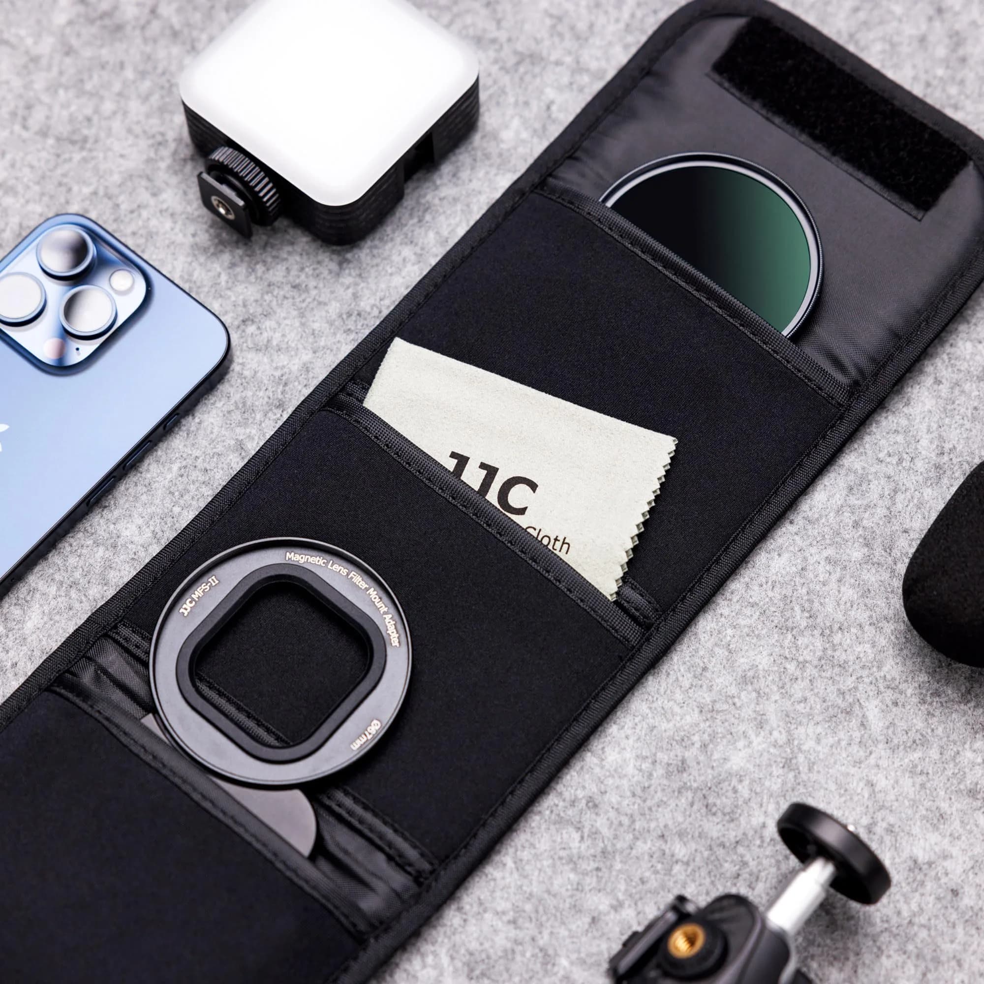JJC 67mm ND Variable Filter with Magnetic Adapter for iPhone 16 15 14 Pro/Pro Max/Plus | ND2-128 (1-7 Stops) - view 5
