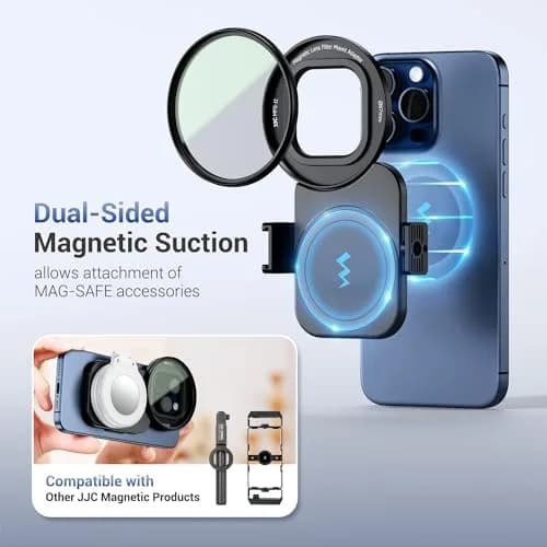 JJC 67mm ND Variable Filter with Magnetic Adapter for iPhone 16 15 14 Pro/Pro Max/Plus | ND2-128 (1-7 Stops) thumbnail 6