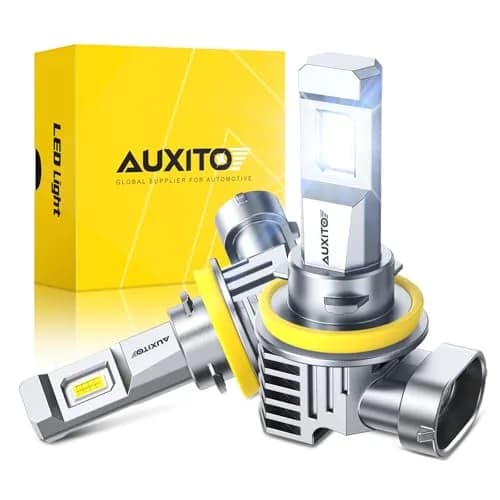 AUXITO H11/H9/H16/H8 LED Fog Light Bulbs 6500K Cool White 30000LM Pack of 2 | True Mini Size for Enhanced Visibility thumbnail 1
