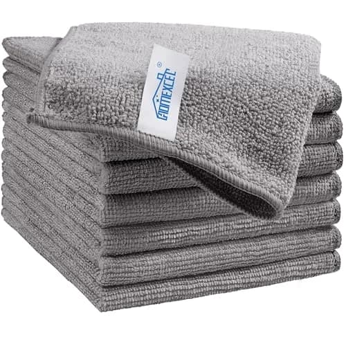 HOMEXCEL Grey Microfiber Cleaning Cloths (150 Pack, 11.5"x11.5") | Streak-Free Shine for All Surfaces - main product image