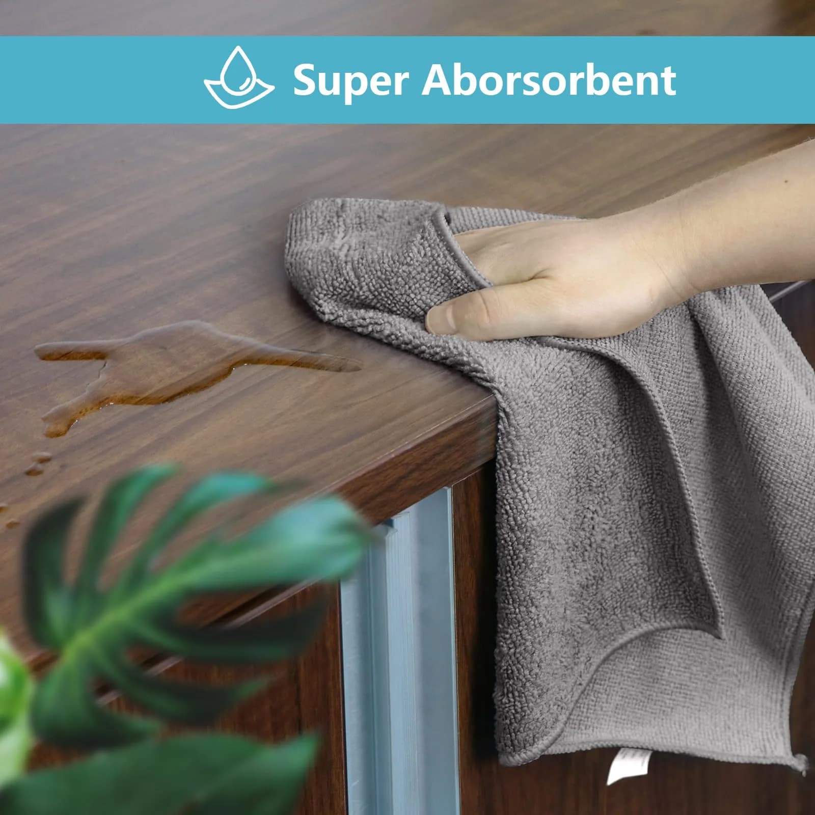 HOMEXCEL Grey Microfiber Cleaning Cloths (150 Pack, 11.5"x11.5") | Streak-Free Shine for All Surfaces - view 3