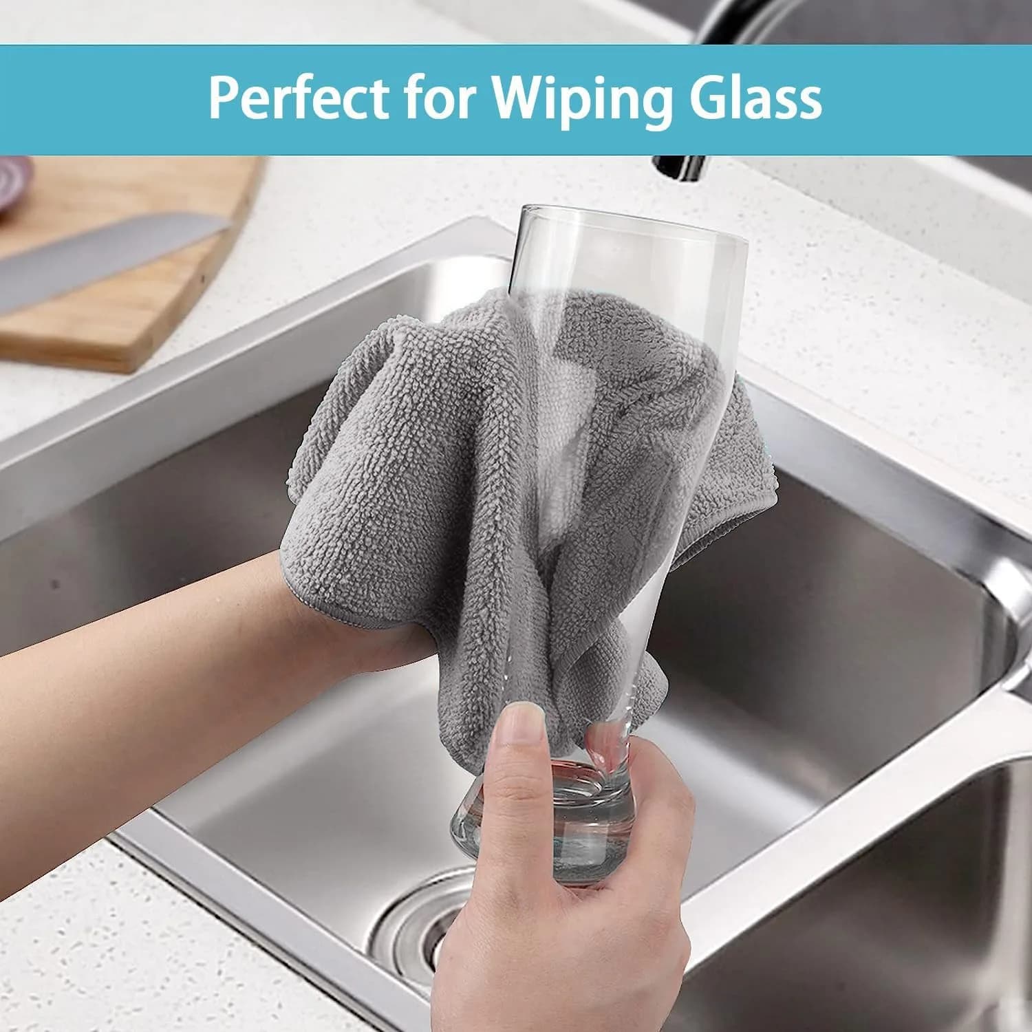 HOMEXCEL Grey Microfiber Cleaning Cloths (150 Pack, 11.5"x11.5") | Streak-Free Shine for All Surfaces - view 6
