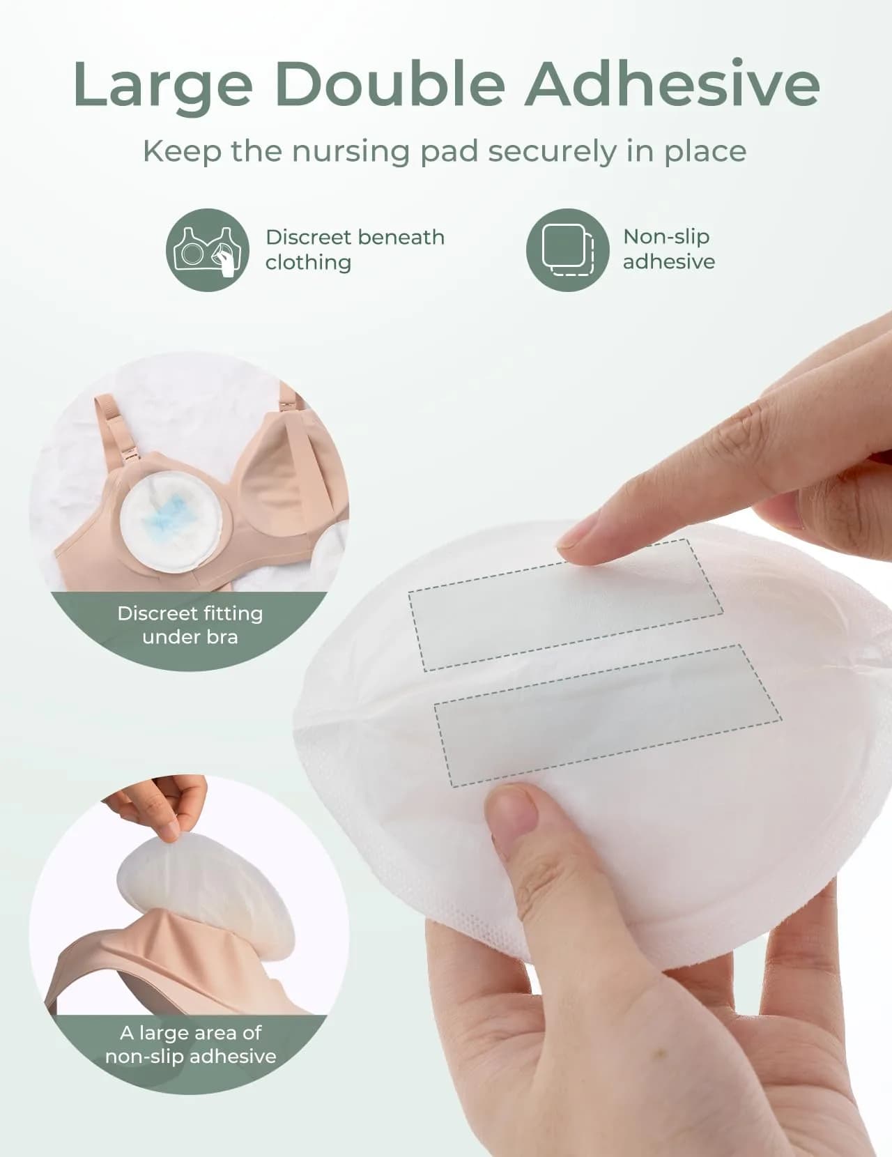 Momcozy Bamboo Disposable Nursing Pads, 120 Count | Advanced Blue Core for Ultra-Absorbent, Leakproof Protection - view 6