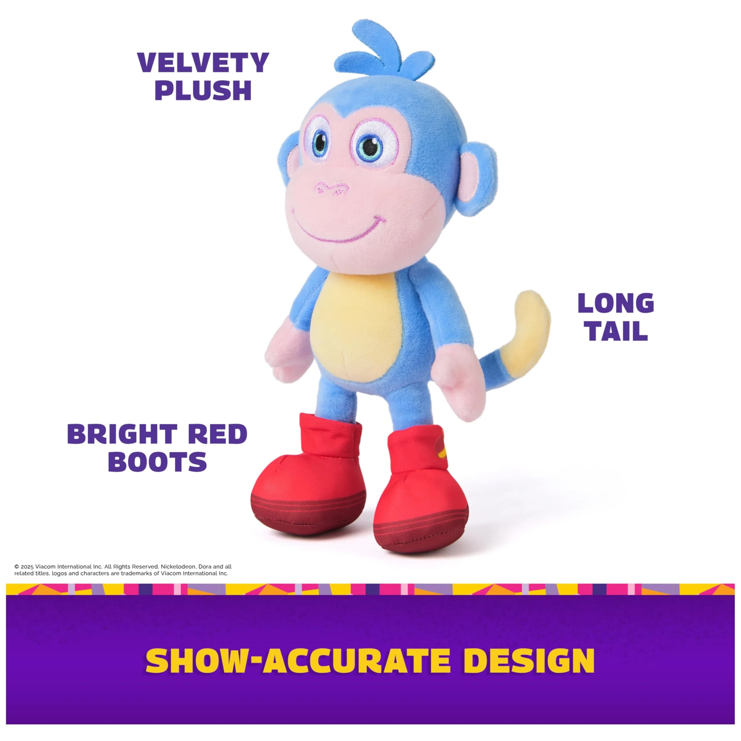 Dora The Explorer Boots Plush Toy, 8-Inch Stuffed Animal for Ages 3+, Multicolor - view 3
