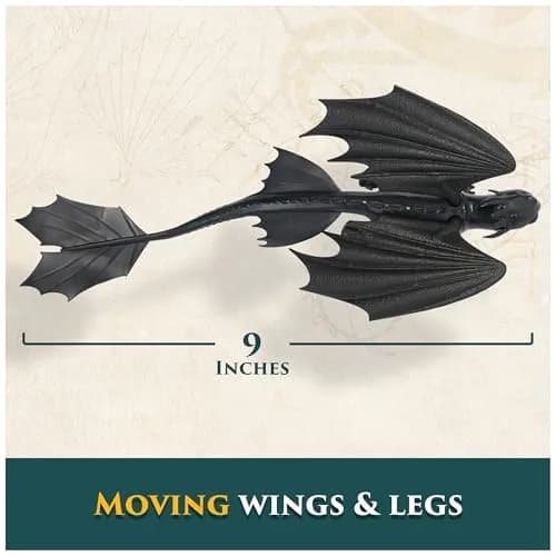 DreamWorks Dragons Toothless 9-inch Action Figure | Articulated Wings & Legs thumbnail 5