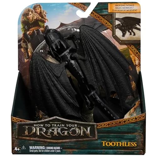 DreamWorks Dragons Toothless 9-inch Action Figure | Articulated Wings & Legs thumbnail 2