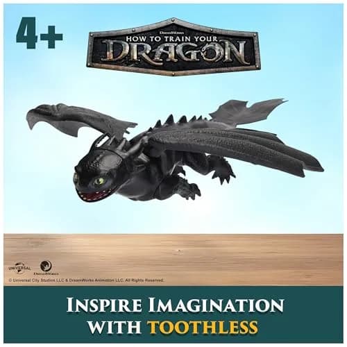 DreamWorks Dragons Toothless 9-inch Action Figure | Articulated Wings & Legs thumbnail 3
