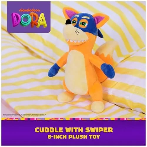 Official Dora Swiper Plush Toy, 8-Inch Stuffed Animal for Ages 3+ | Soft Velvety Fur with Embroidered Details thumbnail 3