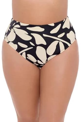 S3 Swim Women's Smoothing Classic High Waist Bikini Bottom, Bahia Floral, Large | Supportive, High Waist Coverage thumbnail 1