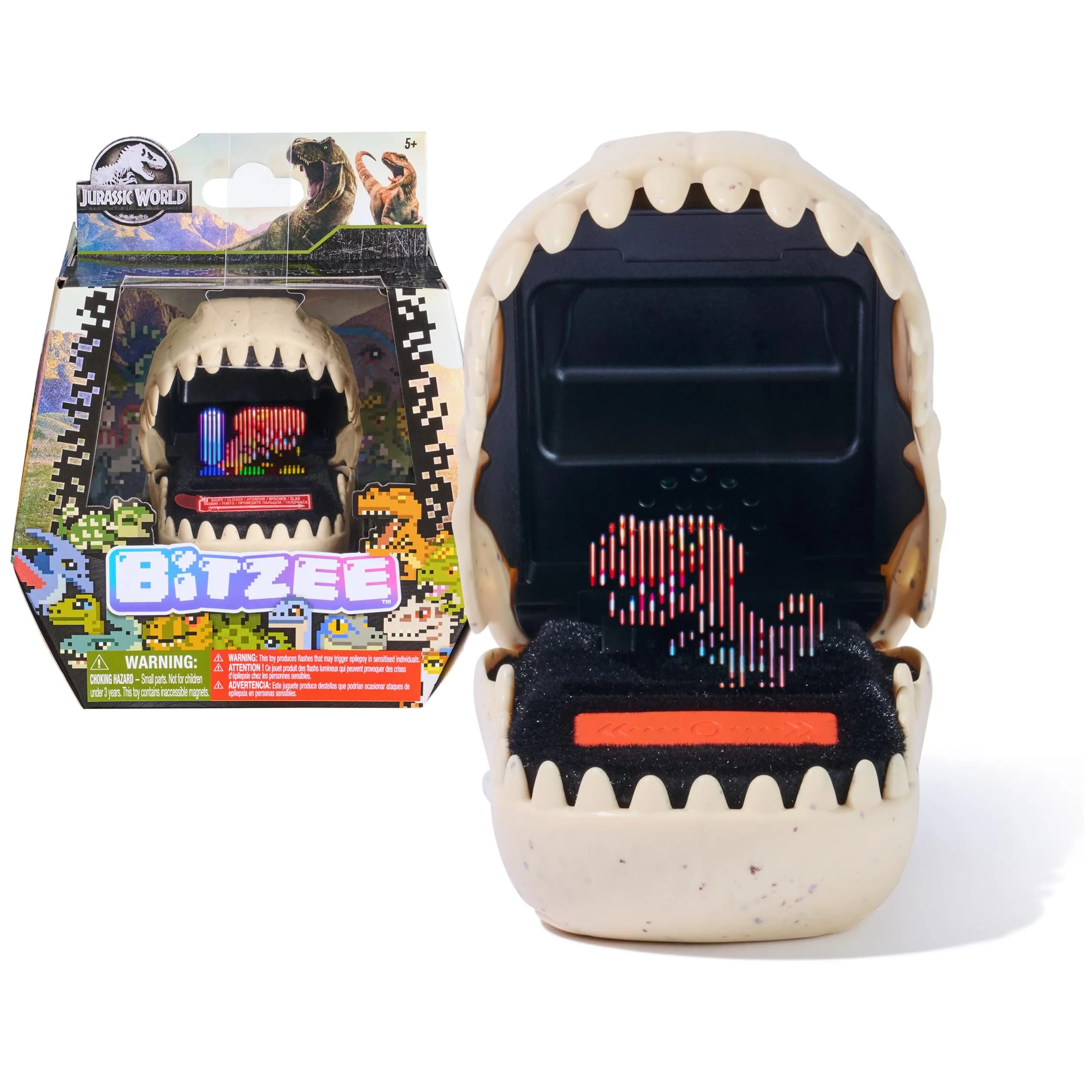 BITZEE Jurassic World Interactive Dinosaur Toy with 25 Dinosaurs | Screen-Free Digital Pet for Kids Ages 5+ - main product image