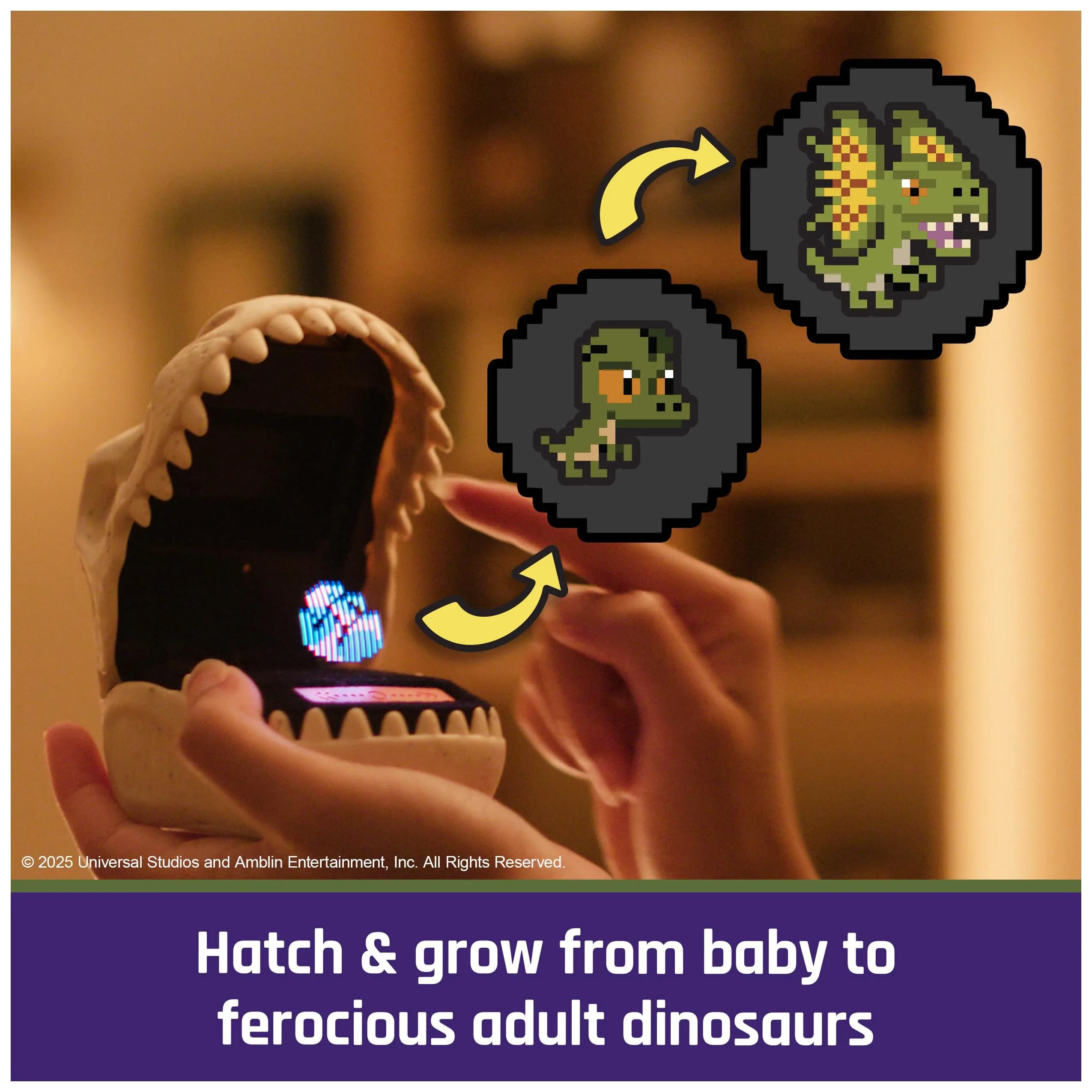 BITZEE Jurassic World Interactive Dinosaur Toy with 25 Dinosaurs | Screen-Free Digital Pet for Kids Ages 5+ - view 3