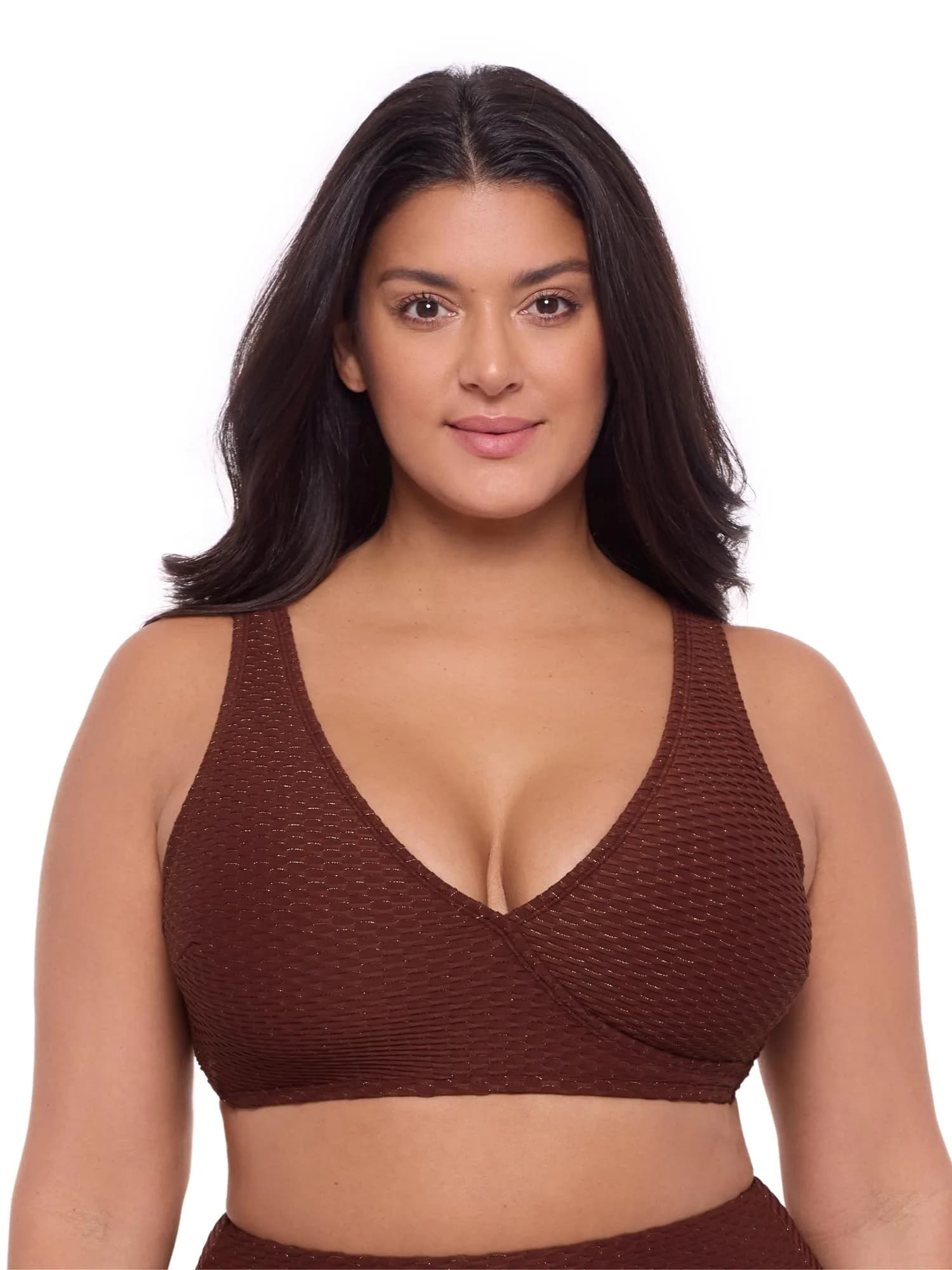 S3 Swim Women's Sculpting Wrap Bikini Top, Sangria, X-Large | Supportive, Stylish & USA Imported — Sangria
