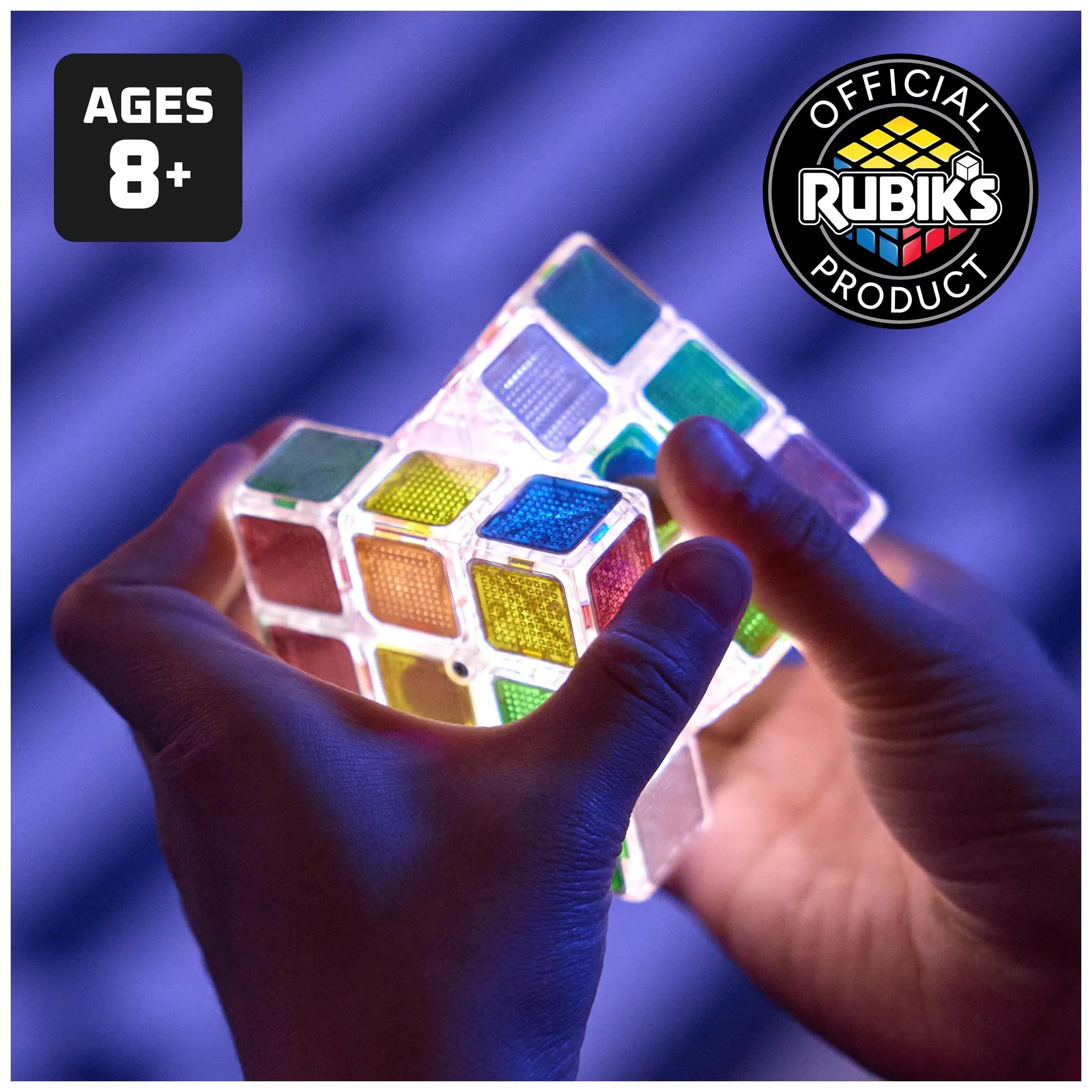 Rubik's Pulse Cube 3x3 Light-Up Electronic Puzzle Brain Teaser with 60-Second Timer | Ages 8+ - view 2