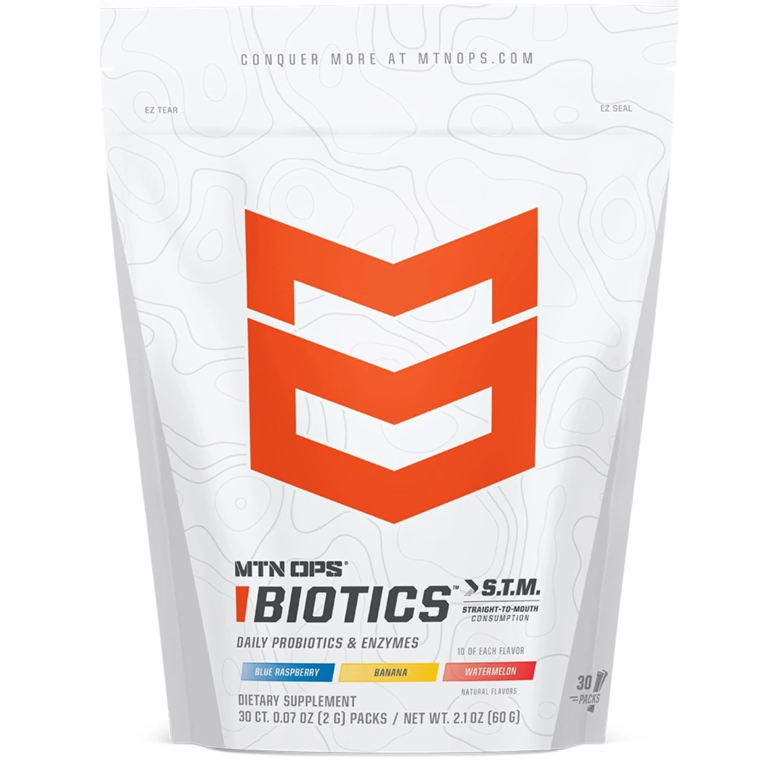 MTN OPS Biotics STM On-the-Go Probiotic for Gut Health | Gut Support & Immunity (70-120 chars) — 2.1 Ounce