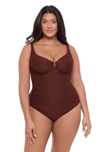S3 Swim Women's Shaping Underwire One Piece Swimsuit | Support & Style in Sangria (70-120 chars) thumbnail 1