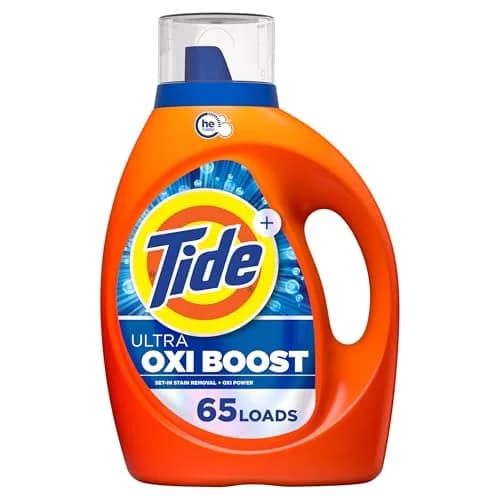 Tide Ultra Oxi Boost Liquid Laundry Detergent 148 fl oz (3.5 L) | Powerful Stain Removal with Extra Oxi — Original / 92 Fl Oz
