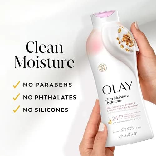 Olay Ultra Moisture Soothing Body Wash with Oat Extract 650ml (22 fl oz) | 24hr Moisturizing for Sensitive Skin thumbnail 7