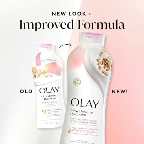 Olay Ultra Moisture Soothing Body Wash with Oat Extract 650ml (22 fl oz) | 24hr Moisturizing for Sensitive Skin thumbnail 8