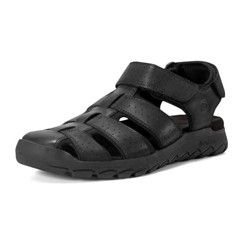 Dunham Norwood, Black Leather, 13 Medium | Casual Men's Sandal with Arch Support & Slip-Resistant Sole thumbnail 1