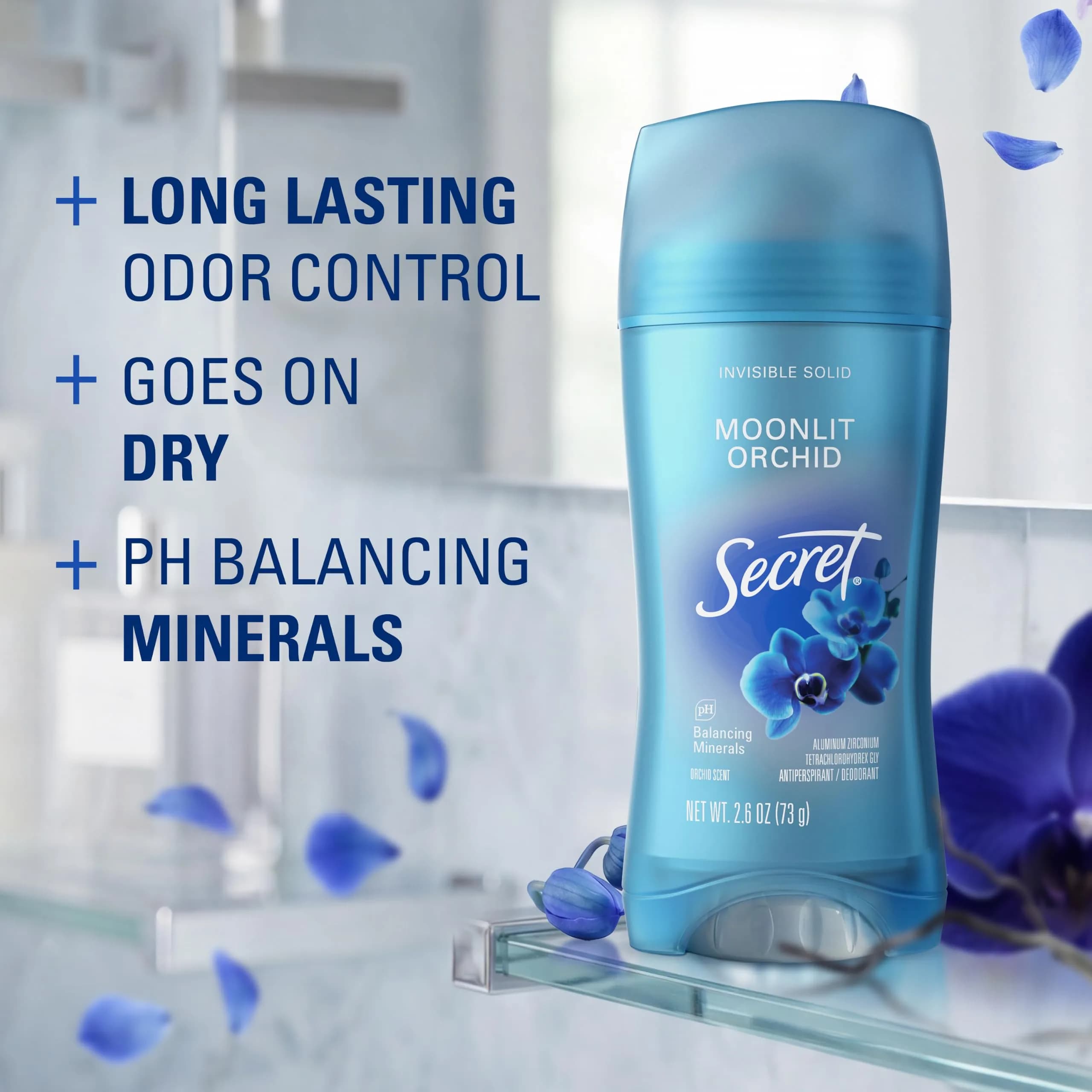 Secret Moonlit Orchid Antiperspirant Deodorant for Women, 2.6 oz - 72hr Protection - view 2