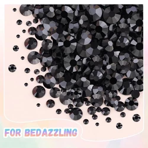 BELLEBOOST Resin Black Rhinestones 32000pcs | 2-6mm Flatback Gems for Nail Art & Crafts thumbnail 7