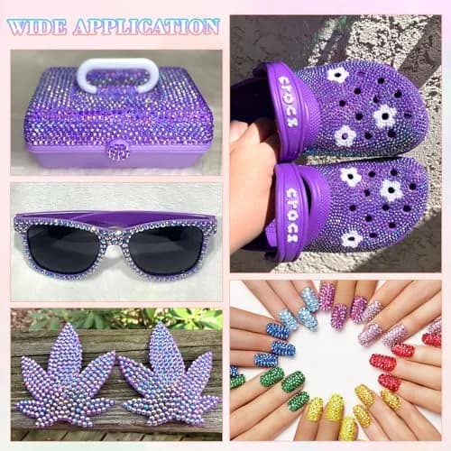 BELLEBOOST Resin Rhinestones 25000pcs Dark Purple AB | Flatback Gems for Nail Art & Crafts thumbnail 6