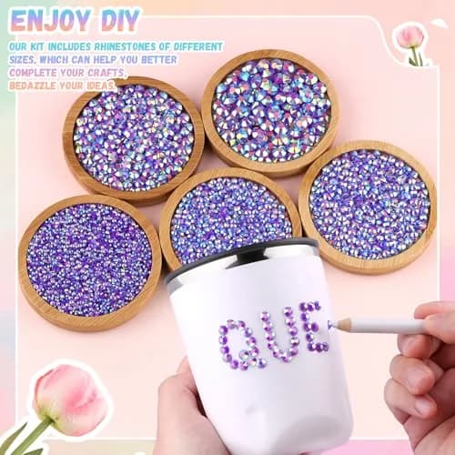 BELLEBOOST Resin Rhinestones 25000pcs Dark Purple AB | Flatback Gems for Nail Art & Crafts thumbnail 3