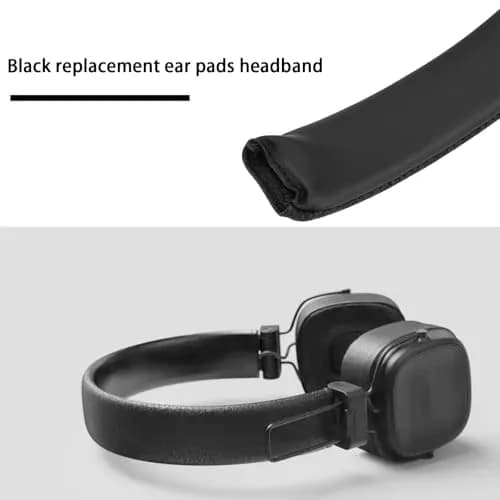 Briny River Headphone Earpad Replacement Protein Leather Compatible with Marshall Major 2 & 3, Black | 29cm Long thumbnail 2