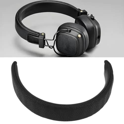 Briny River Headphone Earpad Replacement Protein Leather Compatible with Marshall Major 2 & 3, Black | 29cm Long thumbnail 3